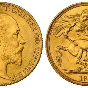 World Coins (."GREAT BRITAIN. Edward VII. (King, 1901-1910). 1902 AV Two Pounds. NGC PR66 Matte. 15.98gm. Head right / St. George slaying the dragon, date and B.P. below. KM 806; SCBC-3968; W&R 406; EGC-1403; Hill T41. Currently the finest known as of October 2025 E)