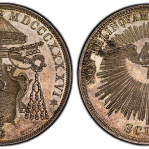 World Coins ("ITALIAN STATES. Papal States. MDCCCXXXXVI (1846)-R AR Scudo. PCGS MS63. Rome. SEDE VACANTE... Cardinal arms / NON RELINQVAM... Radiant dove above value. KM 1335; Pagani 302; MIR 3114/1. Sede Vacante issue. Please use this link to verify the PCGS certi)