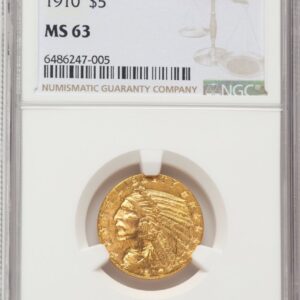 1910 Indian Half Eagles (1910 $5)