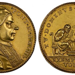 World Coins (."ITALIAN STATES. Papal States. Benedict XIV. (Pontiff, 1740 - 1758). (1758) Anno XIII AV Medal of 4.5 Ducats Weight. NGC MS61. By O. Hamerani. 30mm. 15.88gm. BENED. XIV. – PONT. M. A. XVIII. Capped bust, right; signed on truncation, O•H• / TV. DOMINVS. )