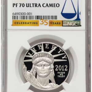2012-W Modern Bullion Coins (2012-W Proof Platinum Eagle 1 oz Celebrating 35 Years Label)