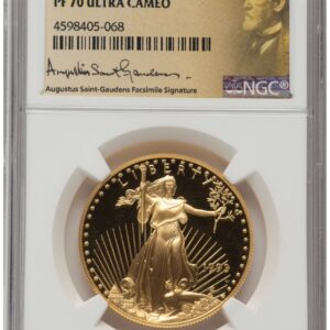 1993-W Modern Bullion Coins (1993-W Proof Gold Eagle 1 oz Saint Gaudens Label)