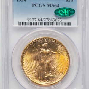 1924 Saint-Gaudens Double Eagles (1924 $20 Saint CAC)