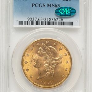 1900 Liberty Double Eagles (1900 $20 CAC Blue Gradient)