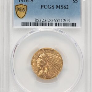 1916-S Indian Half Eagles (1916-S $5 PCGS Secure)