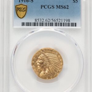 1916-S Indian Half Eagles (1916-S $5 PCGS Secure)