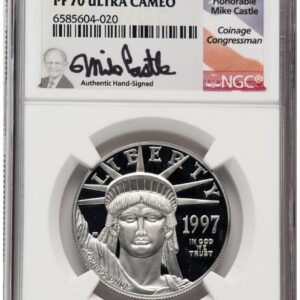 1997-W Modern Bullion Coins (1997-W Proof Platinum Eagle 1 oz Mike Castle)