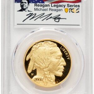 2008-W Modern Bullion Coins (2008-W Proof Gold Buffalo 1 oz Reagan Legacy Series Michael Reagan Picture)