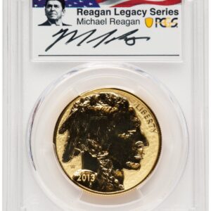 2013-W Modern Bullion Coins (2013-W Reverse Proof Gold Buffalo 1 oz Reagan Legacy Series Michael Reagan Picture)