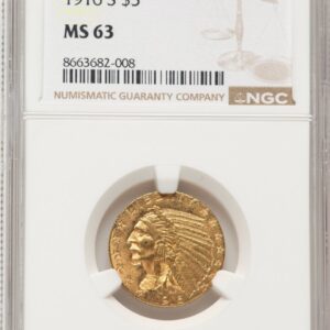 1916-S Indian Half Eagles (1916-S $5)