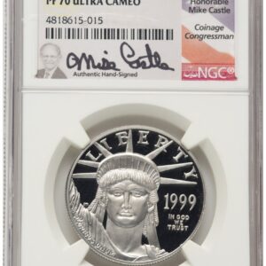 1999-W Modern Bullion Coins (1999-W Proof Platinum Eagle 1 oz Mike Castle)