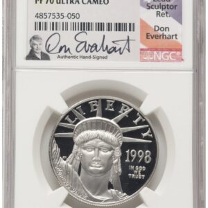 1998-W Modern Bullion Coins (1998-W Proof Platinum Eagle 1 oz Don Everhart)