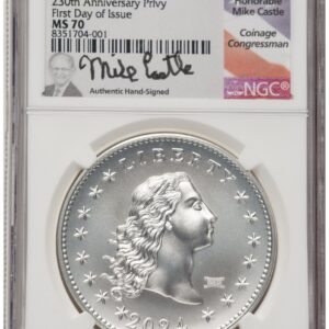 2024 Modern Commemoratives (2024-(P) Silver 230th Anniversary Flowing Hair Medal Privy Mark FDI Mike Castle)