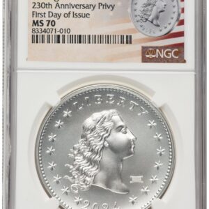 2024 Modern Commemoratives (2024-(P) Silver 230th Anniversary Flowing Hair Medal Privy Mark FDI Flowing Hair Label)