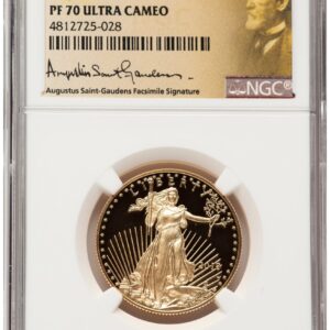 2018-W Modern Bullion Coins (2018-W Proof Gold Eagle 1/2 oz ER Saint Gaudens Label)