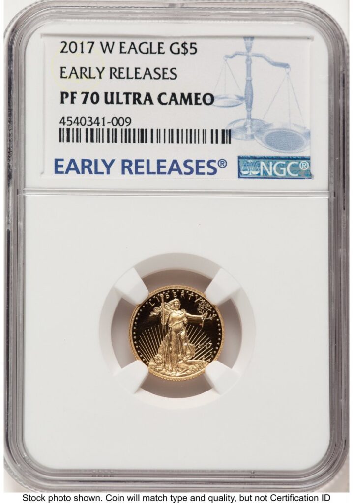 2017-W Modern Bullion Coins (2017-W Proof Gold Eagle 1/10 oz ER Blue)