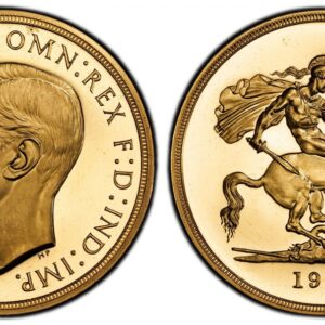 World Coins (GREAT BRITAIN. George VI. (King, 1936-1952). 1937 AV Five Pounds. PCGS PR64DCAM (Deep Cameo). Head left / St. George slaying the dragon. KM 861; SCBC-4074; Friedberg 409. From a mintage of just 5,001.)