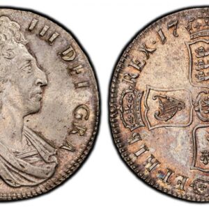 World Coins (GREAT BRITAIN. England. William III. (King, 1694-1702). 1700 AR Crown. PCGS MS62. London (Tower) mint. Edge: DVODECIMO. Bust, right / Third harp in left shield. KM 494.3; SCBC-3474; ESC-1010 (Prev. ESC-97).)