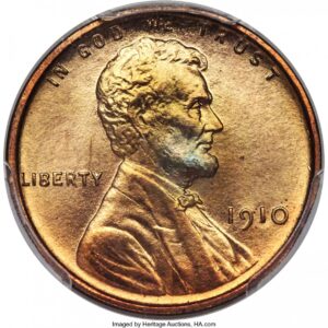 1910 Proof Lincoln Cents (1910 1C, RD PCGS Secure)