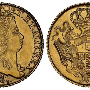 World Coins (BRAZIL. Joao V. 1731-M AV 12800 Reis. NGC MS62. Minas Gerais. IOANNES · V · D · G · PORT · ET · ALG · REX. Laureate head right / Arms on crowned ornate shield. KM 139; LMB-287a)