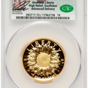 2025-W Modern Bullion Coins (2025-W G$100 American Liberty High Relief, DC Advanced Delivery Ron Drzewucki)