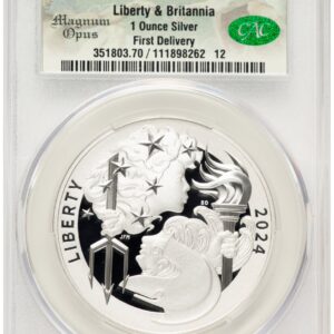 2024-P Modern Bullion Coins (2024-P Proof Silver Medal Liberty & Britannia 1 oz First Delivery Magnum Opus)