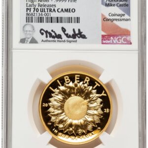 2025-W Modern Bullion Coins (2025-W G$100 American Liberty High Relief, DC ER Mike Castle)