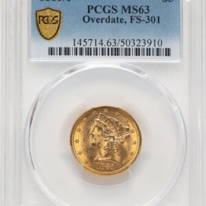 1881/0 Liberty Half Eagles (1881/0 $5 FS-301, MS PCGS Secure)