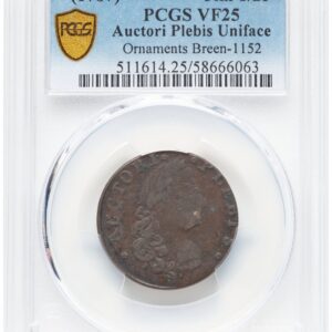-1787 Medals and Tokens ((1787) Token Auctori Plebis Uniface Breen-1152, BN PCGS Secure)
