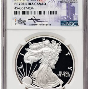2017-W Modern Bullion Coins (2017-W Proof Silver Eagle 1 oz John Mercanti Denver ANA 2017 Label)