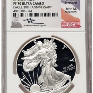 2016-W Modern Bullion Coins (2016-W Proof Silver Eagle 1 oz John Mercanti)