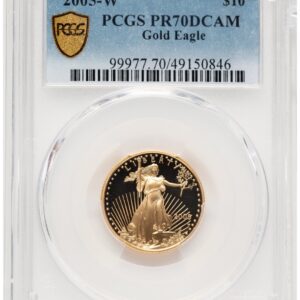 2005-W Modern Bullion Coins (2005-W Proof Gold Eagle 1/4 oz Blue Gradient)