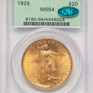 1925 Saint-Gaudens Double Eagles (1925 $20 CAC)