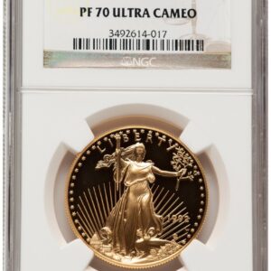 1992-W Modern Bullion Coins (1992-W Proof Gold Eagle 1 oz Brown Label)