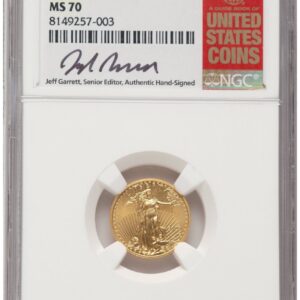 2008-W Modern Bullion Coins (2008-W Burnished Gold Eagle 1/10 oz Jeff Garrett Red Book)