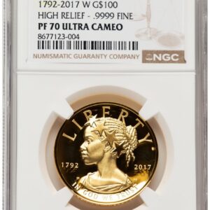 2017-W Modern Bullion Coins (2017-W G$100 American Liberty High Relief, DC Brown Label)