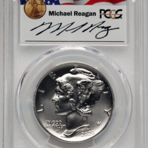 2020-W Modern Bullion Coins (2020-W Palladium Eagle 1 oz Burnished Reagan Legacy Series Michael Reagan)