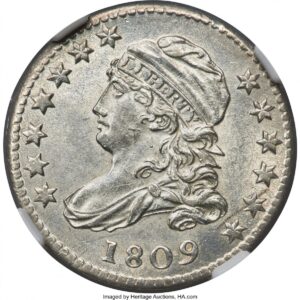 1809 Bust Dimes (1809 10C JR-1, MS)