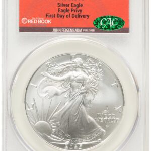 2025(-P) Modern Bullion Coins (2025 Silver Eagle (Privy Mark) First Day of Delivery Red Book)