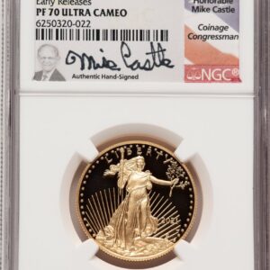2021-W Modern Bullion Coins (2021-W Type 1 Proof Gold Eagle 1/2 oz ER Mike Castle)