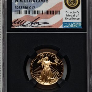 1995-W Modern Bullion Coins (1995-W Proof Gold Eagle 1/4 oz Miles Standish Blk Core)