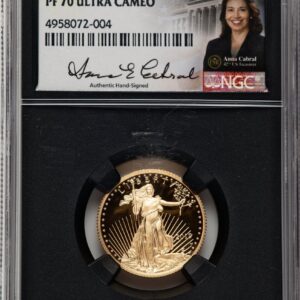 2019-W Modern Bullion Coins (2019-W Proof Gold Eagle 1/4 oz Anna Cabral Prestige Treasurer Series Blk Core)