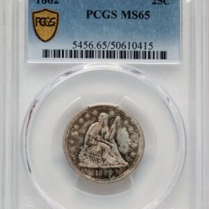 1862 Seated Quarters (1862 25C PCGS Secure)