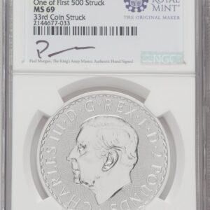 1000 Royal Succession (2023 G.B. S2 BRITANNIA-KC III OBVERSE 33RD COIN STRUCK)