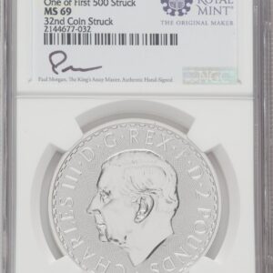 1000 Royal Succession (2023 G.B. S2 BRITANNIA-KC III OBVERSE 32ND COIN STRUCK)