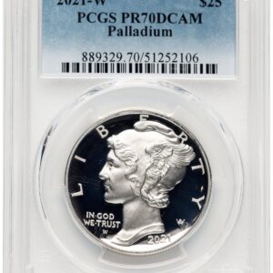 2021-W Modern Bullion Coins (2021-W Palladium Eagle 1 oz, PR Blue Gradient)