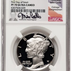 2021-W Modern Bullion Coins (2021-W Palladium Eagle 1 oz, PR FDI Mike Castle)