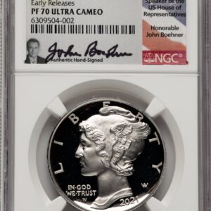 2021-W Modern Bullion Coins (2021-W Palladium Eagle 1 oz, PR ER John Boehner)