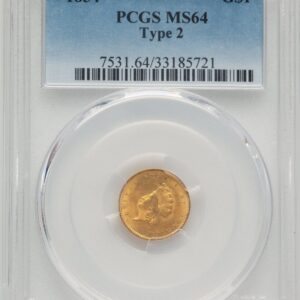 1854 Gold Dollars (1854 G$1 Type Two)