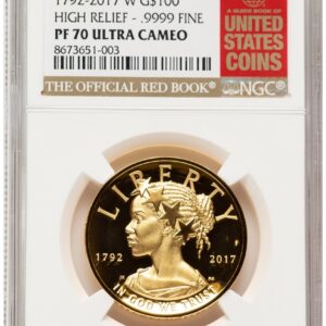 2017-W Modern Bullion Coins (2017-W G$100 American Liberty High Relief, DC Red Book)